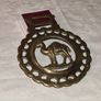 Antique solid brass camel medallion Image 3
