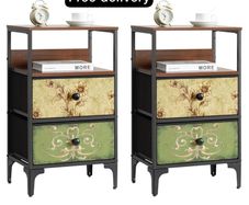 Bedside Table with 2 Drawers