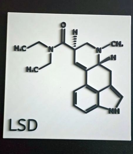 Chemistry wall art Lysergic acid diethylamide