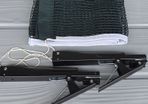 Table tennis net with fixators