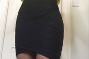 black bandage skirt