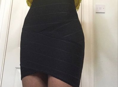 black bandage skirt