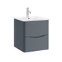 Grey two drawer wall unit
