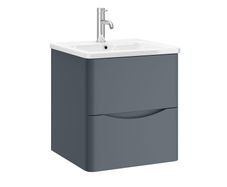 Grey two drawer wall unit