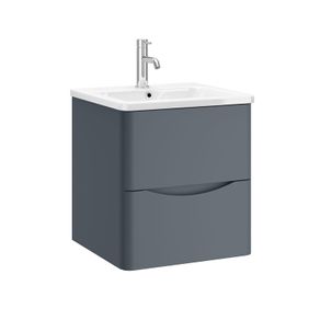 Grey two drawer wall unit