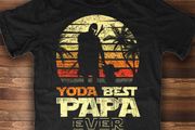 Yoda best papa ever!! t shirt fathers day gift baby yoda t-shirt