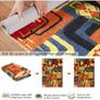 Washable Living Room Rugs 160x230cm Abstract Vintage Patchwork Rug Non-Slip & Low Pile Indoor Carpet Image 3