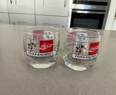 Coca Cola Italy 90 World Cup Glasses UK 15 Euro Each Glass