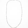 Vintage 925 Sterling Silver Bar Link Station Chain Image 3