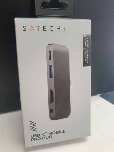 Satechi Type-C Mobile Pro Hub with USB-C PD Charging, 4K HDMI, USB 3.0, 3.5mm