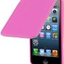 New Iphone 5 Premium Pu Leather Flip Case Cover Black Pink Purple White & Red Image 2