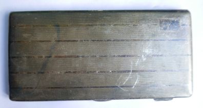 Vintage Silver Plated Cigarette Case 7" x 3,5"
