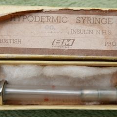 Vintage Top Surgical Hypodermic Syringe  Glass British 1930