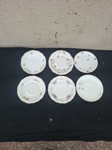 6 china mix and match saucers postage possible