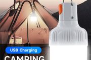 Outdoor USB Rechargeable LED Lamp Bulbs 60W Emergency Light Hook Up Camping Fishing Portable Lantern Night Lights
