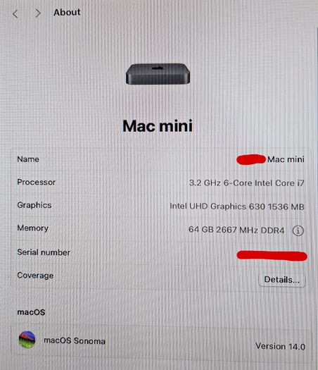 Mac Mini (2020) | 64GB Ram | 512GB Storage