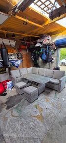 Grey Rattan Corner Garden Dining set