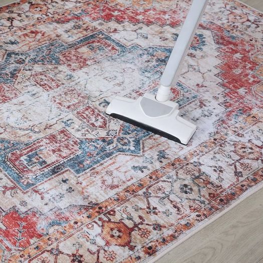 Rugs Living Room 90X150cm, Non Slip Large Area Rugs for Machine Washable, Vintage Style and Soft Low Pile Floor Carpet