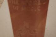 Rare 1954 World of Music Book - Teak Wood &amp; Leather Binding - Vintage Carl Zeiss