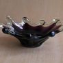 Newgrange purple inksplash glass candleholder bowl 22cm Image 3