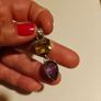 silver pendant with natural stones , amethyst and citrine Image 3