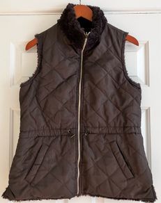 Ladies Brown Reversible Gilet