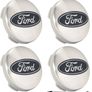 4x Ford Silver 54mm Alloy Wheel Hub Centre Caps Badges Mondeo Fiesta, Galaxy, Kuga Image 2