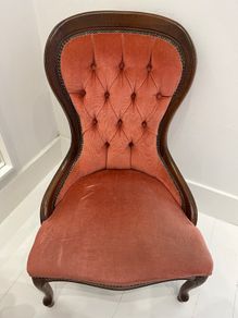 Vintage-style button back armchair