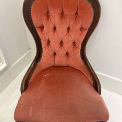 Vintage-style button back armchair