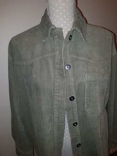 Zara sage green corduroy shacket xs