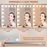 Vanity Mirror Hollywood Mirror with Lights 18 LED With USB Charging Port Bluetooth Speaker 80x58 Image 2