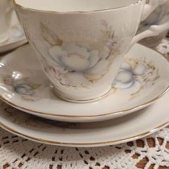 21 pcs Very pretty Vintage Royal Stuart Teaset Pale blue and pink flowers