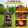 Outdoor Pizza Oven, 12" Wood Fire Oven, 2-Layer Pizza Oven Wood Fired, Wood Burning Outdoor Pizza Oven w/ 2 Removable Wheels, Wood Fired Pizza Maker Ovens (FREE SHIPPING) Image 5