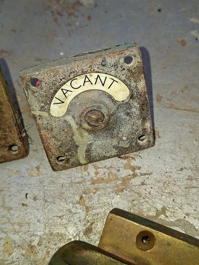 Antique Brass Door Lock Bolts Etc., Postage available or Collection