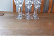 Crystal White Wine Glasses x 6