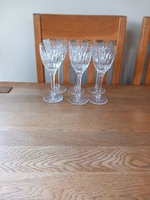 Crystal White Wine Glasses x 6