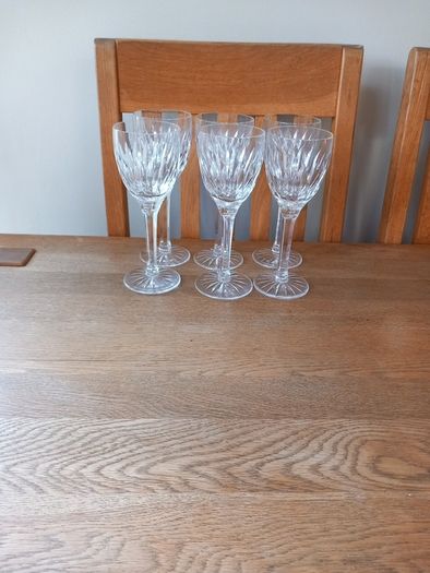 Crystal White Wine Glasses x 6