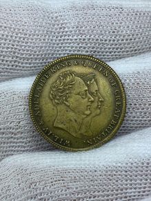 1830 Great Britain Uk Coronation King William Iv & Queen Adaline Medal