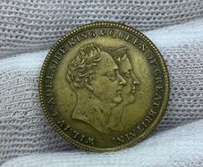 1830 Great Britain Uk Coronation King William Iv & Queen Adaline Medal