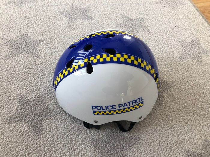 Kids Police helmet with knee pads and elbow pads