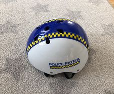 Kids Police helmet with knee pads and elbow pads