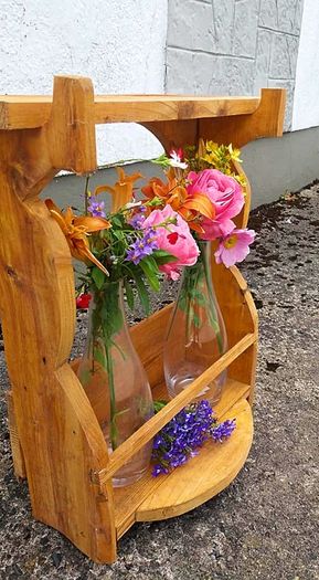 Rustic floating / stand flower vases / display
