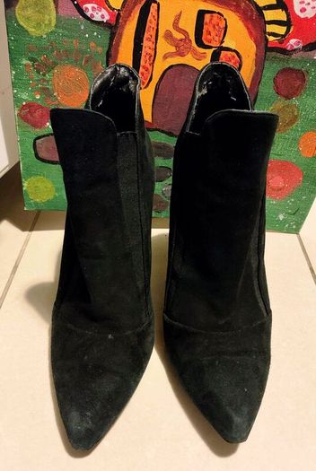 Price drop ZARA WOMAN Black Suede Ankle Boots Size EU 40 / UK 7