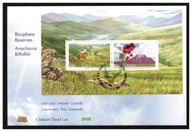 2005 Ireland Biosphere Reserves Commentative Stamps Miniature Sheet An Post First Day Cover (FDC)
