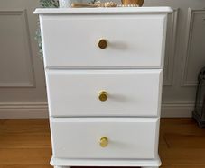 1  Large solid wood White Bedside Locker