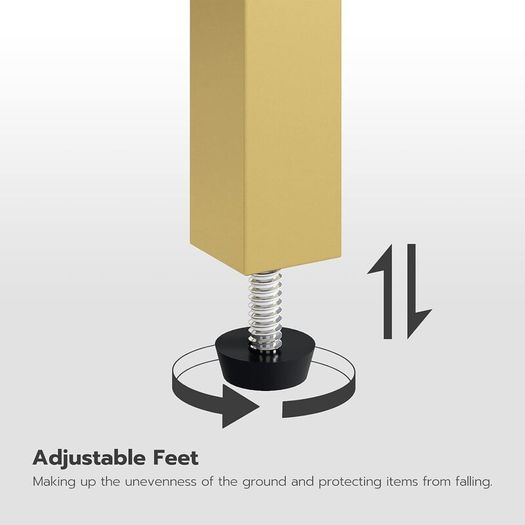 Console Table, Tempered Glass Sofa Table, Gold Slim Hallway Table, 75 x 22 x 80 cm, for Living Room, Entryway, Hallway, Metal Frame, Sturdy, Gold
