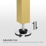 Console Table, Tempered Glass Sofa Table, Gold Slim Hallway Table, 75 x 22 x 80 cm, for Living Room, Entryway, Hallway, Metal Frame, Sturdy, Gold Image 5
