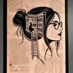 Framed book art