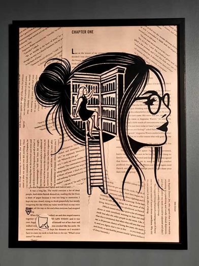 Framed book art