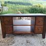 Solid wood tv console coffee table Image 2